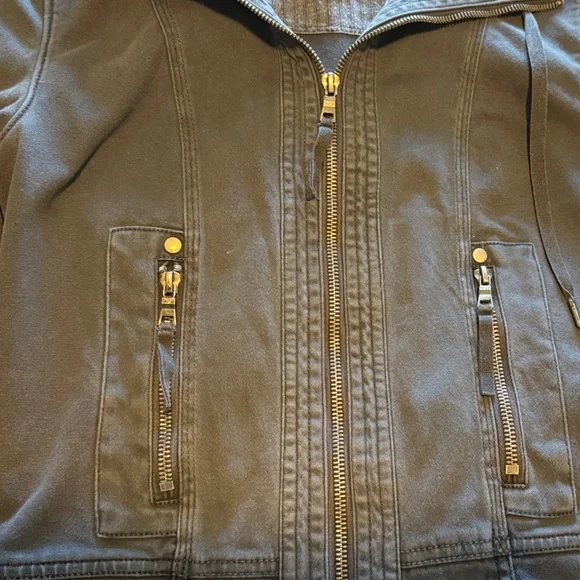 Women's Charcoal Utility Jacket - Picture 7 of 7